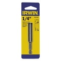 Irwin Magnetic Insert Bit Holder, for 1/4" Bits, 1/4" Hex Shank with Groove, 3" Long, Carded IWAF252C
